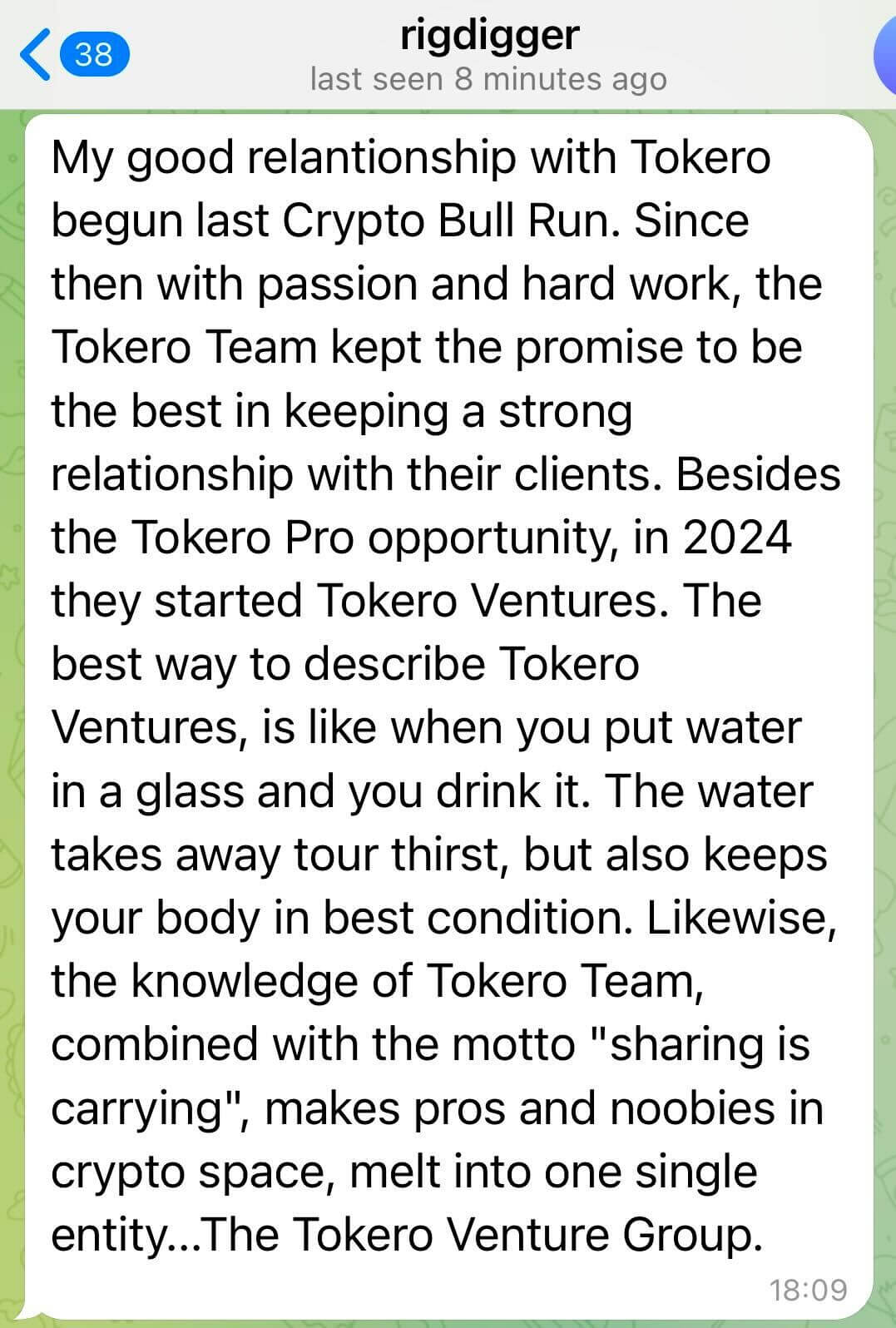 TOKERO client feedback