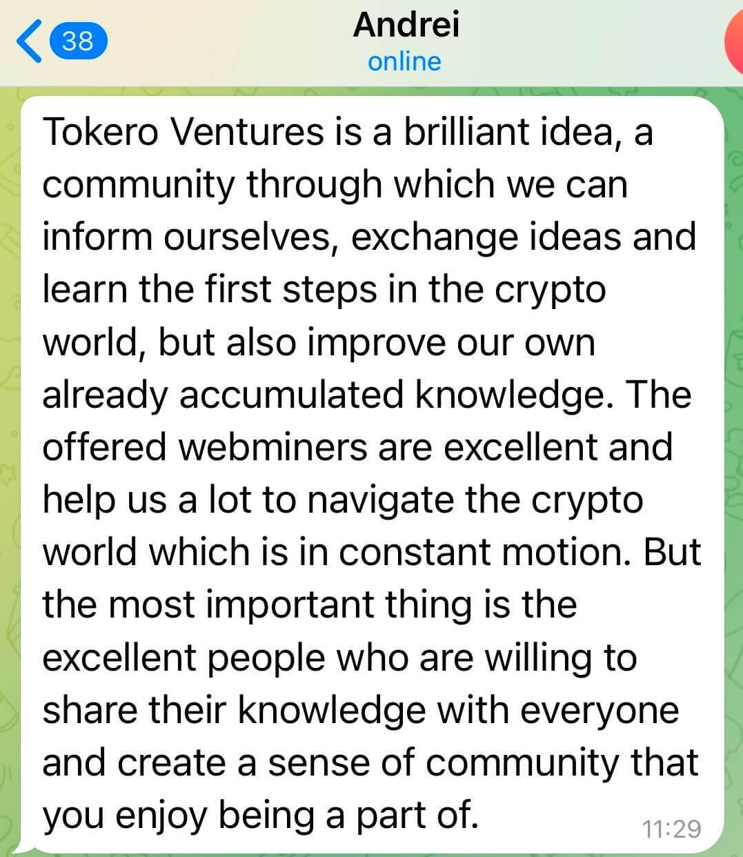 TOKERO client feedback
